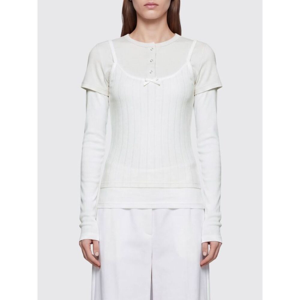 Acne Studios Women Acne Studios Slim-Fit Long-Sleeved Ribbed Jersey Top